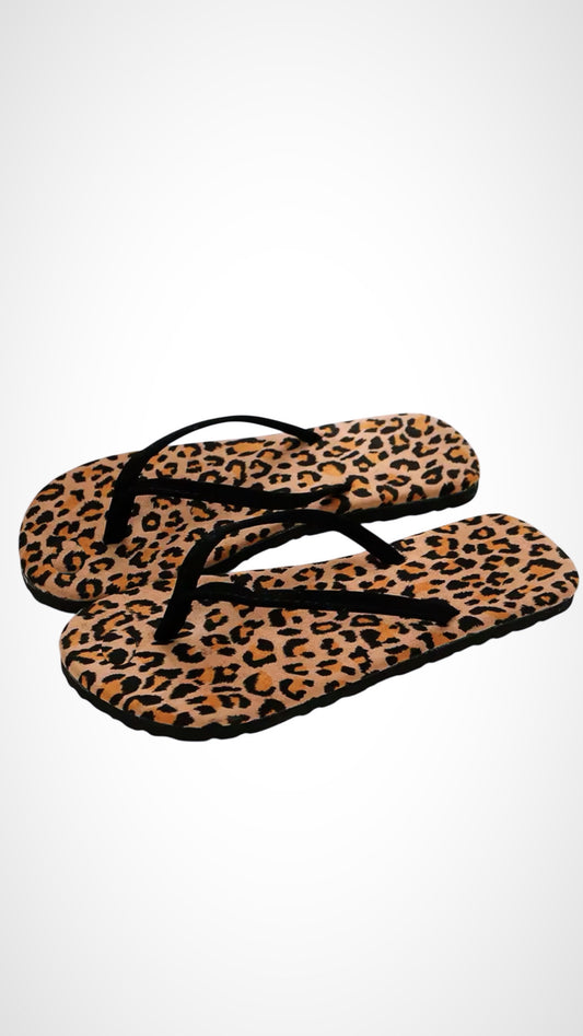 cheetah flip-flops**
