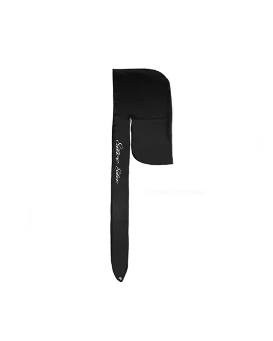 black large extended silk durag!