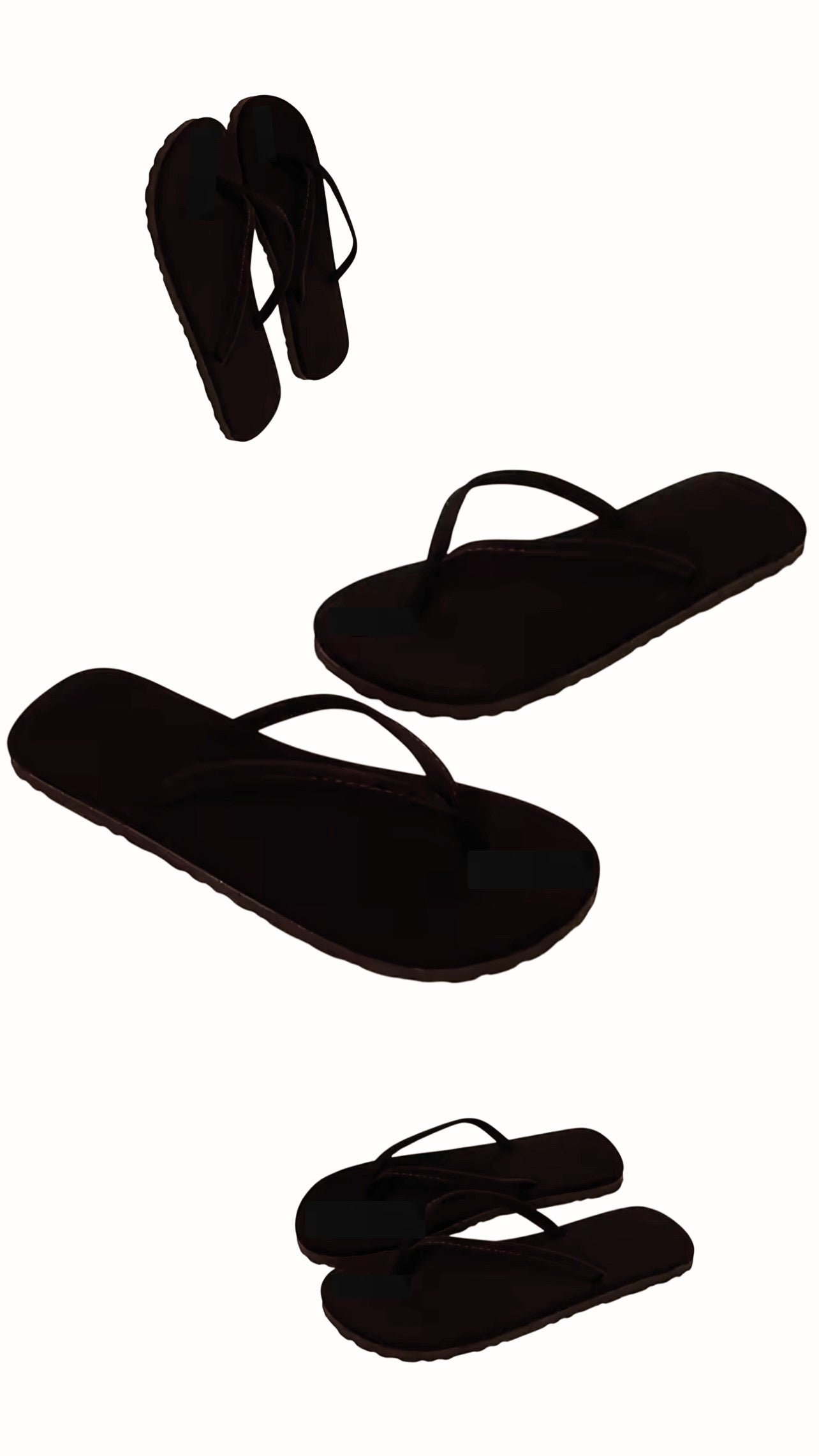 black flip-flops**