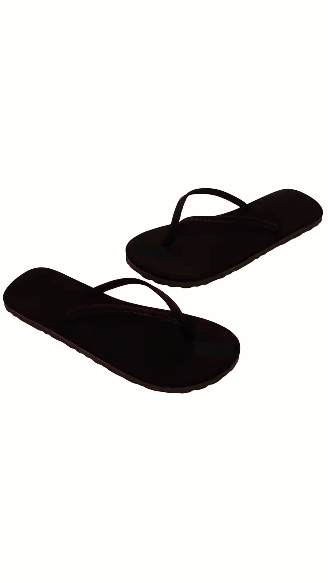 black flip-flops**